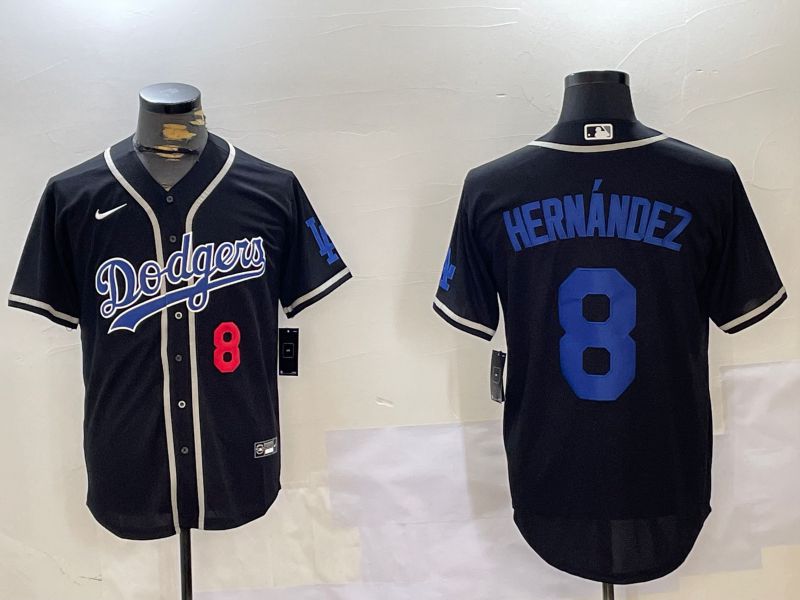 Men Los Angeles Dodgers #8 Hernandez Black Game 2024 Nike MLB Jersey style 11204->los angeles dodgers->MLB Jersey